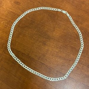 925 Sterling Silver Italian- Cuban link necklace- 16 inch